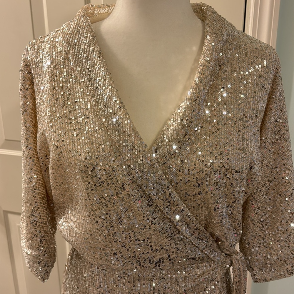 Sequin crossover romper / dress NWT - Picture 2 of 7